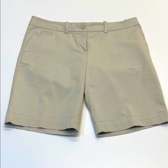 TOMMY HILFIGER Womens 6 Khaki Cotton Shorts - Picture 1 of 4